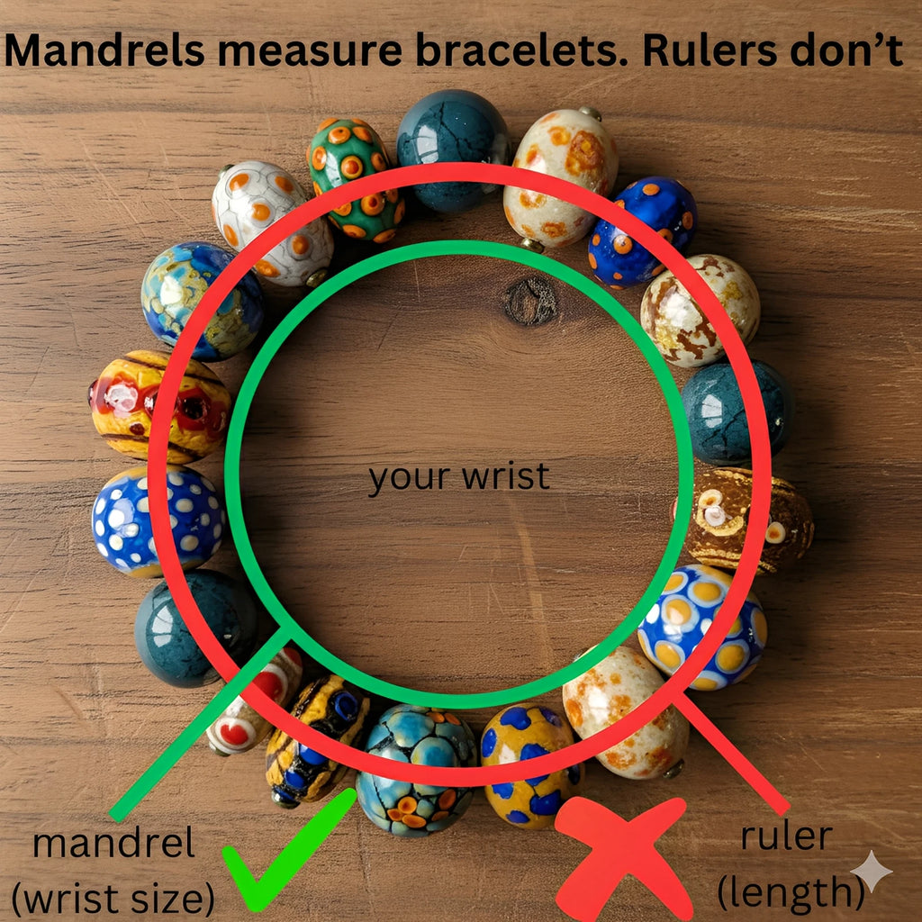 Round Bracelet Sizer 5-9.5 in Circumference, 1/4-in Steps - Factory Seconds