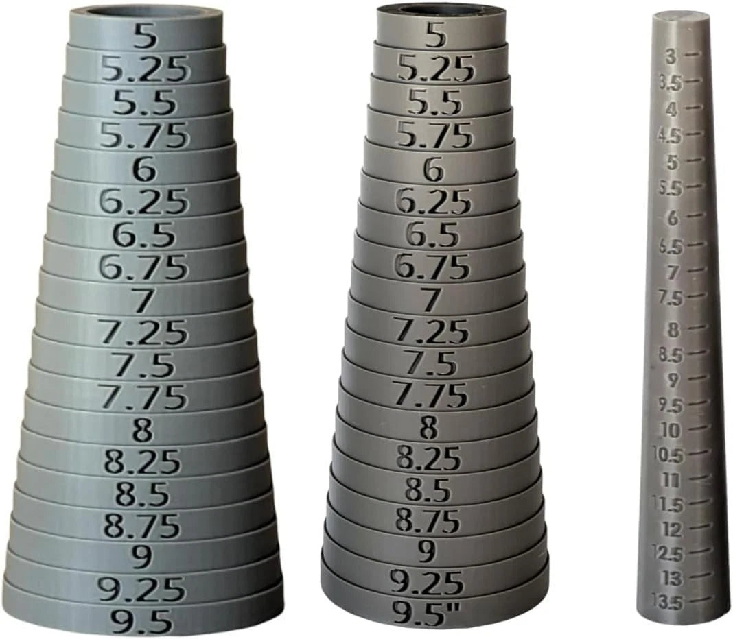 Bracelet Sizer Mandrels Quarter Sizes Round/Oval & Ring Combo Options USA
